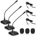 3 Pcs Gooseneck Wired Microphone with Base R423