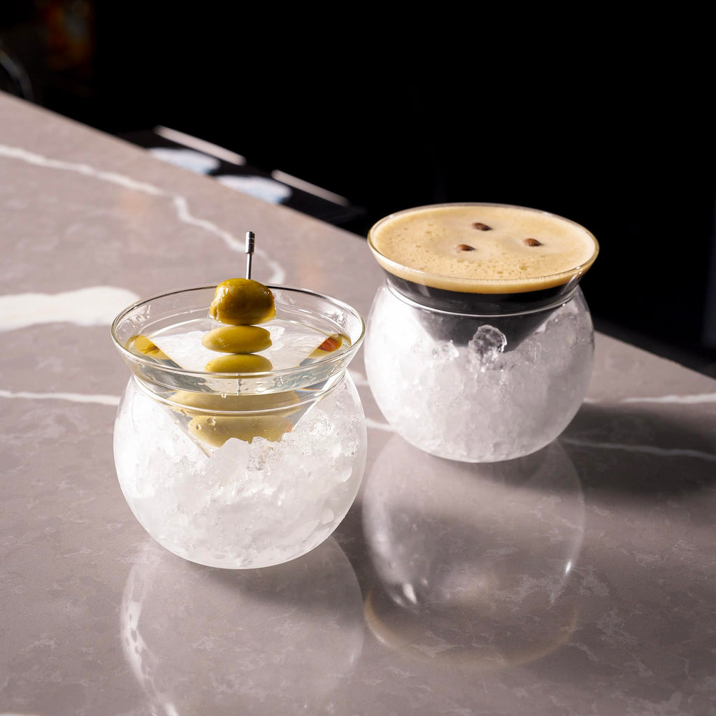 Stemless Martini Glasses with Chiller E534982