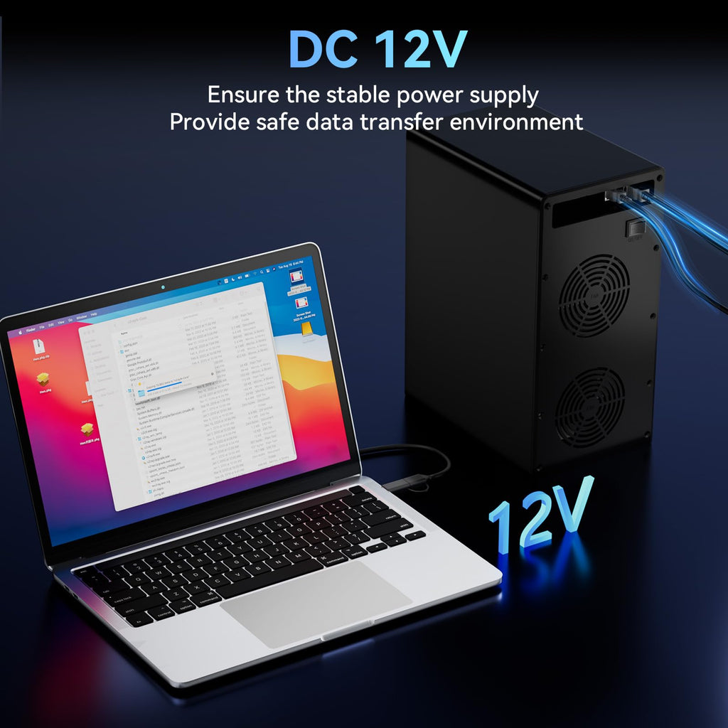 Aluminum 8 Bay Hard Drive RAID Enclosure with Cooling Fan Q33528