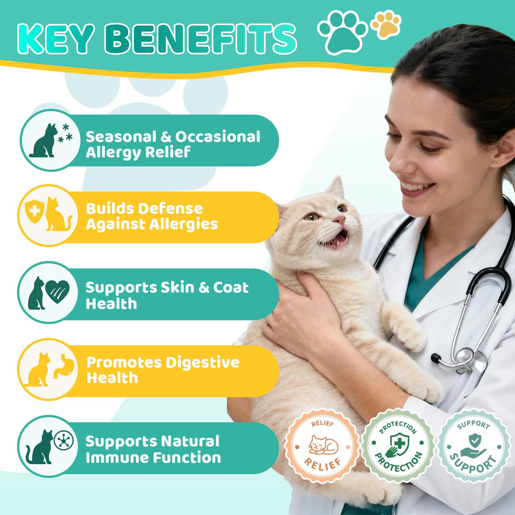 Omega 3 & Probiotic 60ml Allergy Relief for Cats O869