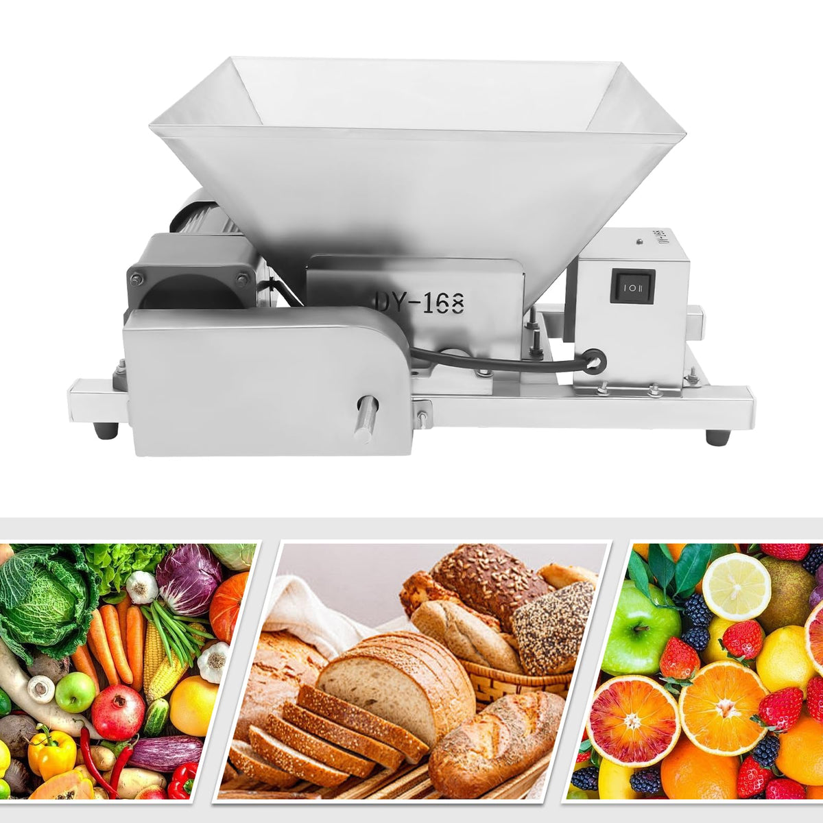 60W 4L Stainless Steel Electric Fruit Crusher O743