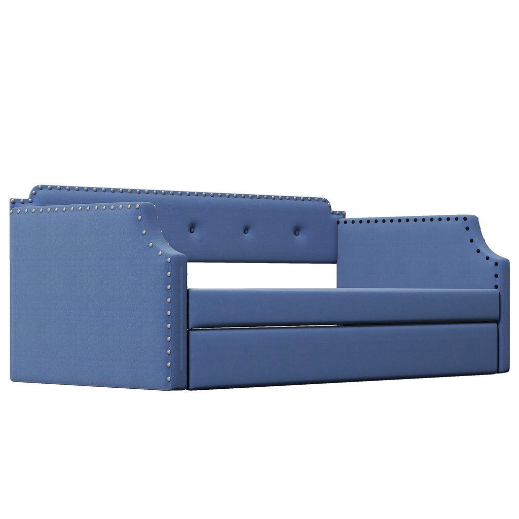 Upholstered Linen Daybed with Trundle I775243