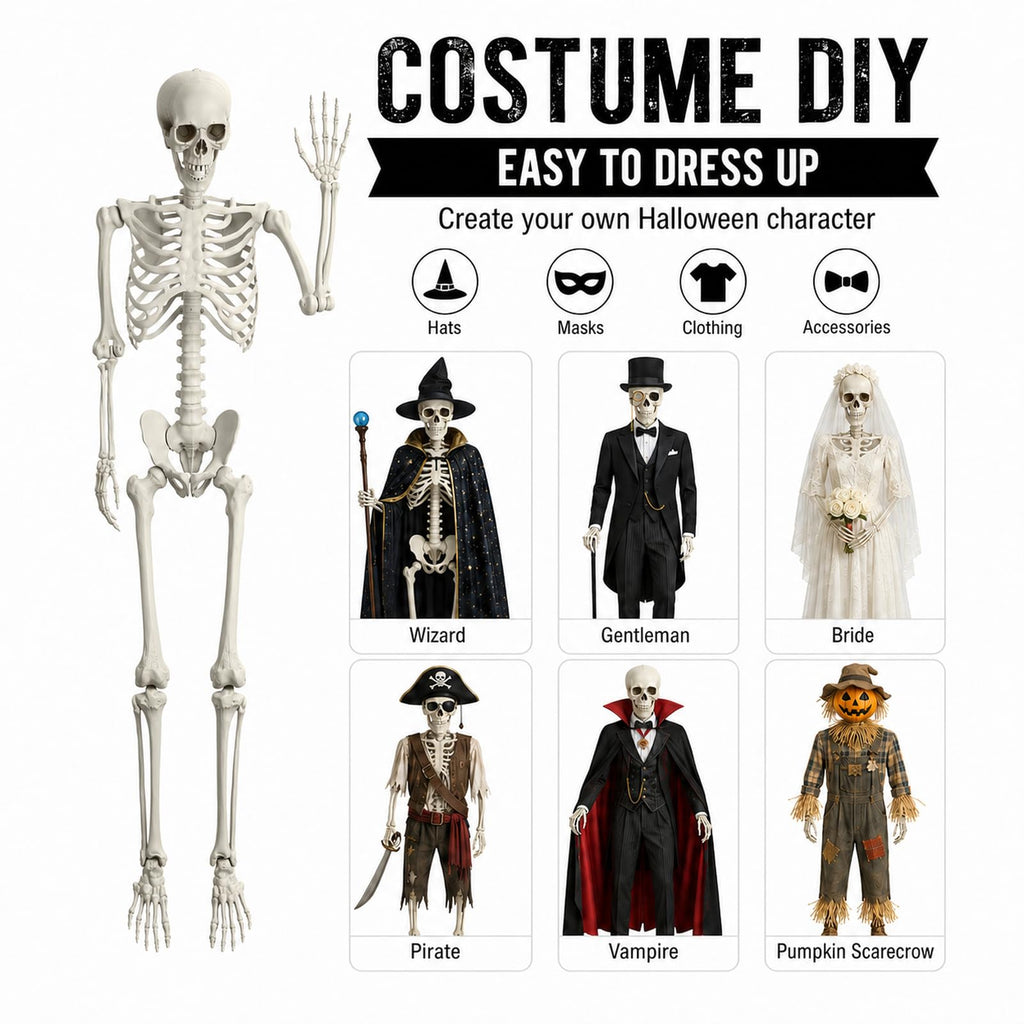 Life Size Full Body Skeleton Prop M38376