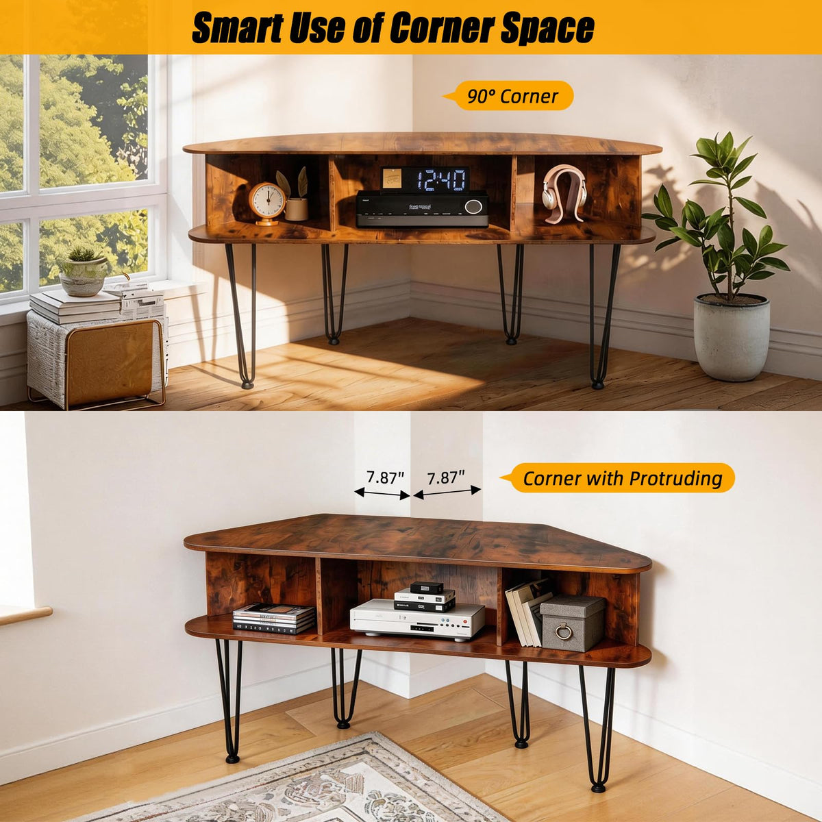 Corner TV Stand with Storage J3731