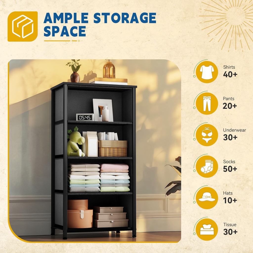 4 Drawer Fabric Dresser Q31231
