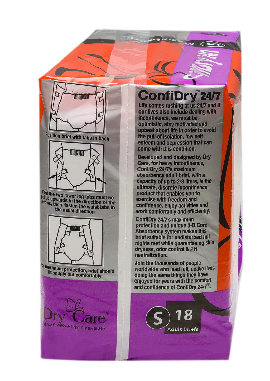 Small 72 Count Adult Brief Diapers R80548
