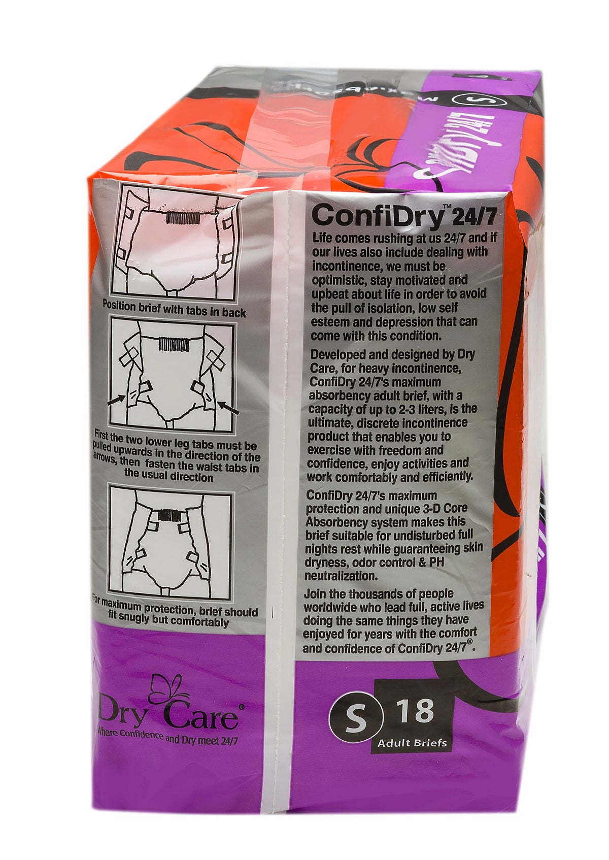 Small 72 Count Adult Brief Diapers R80548