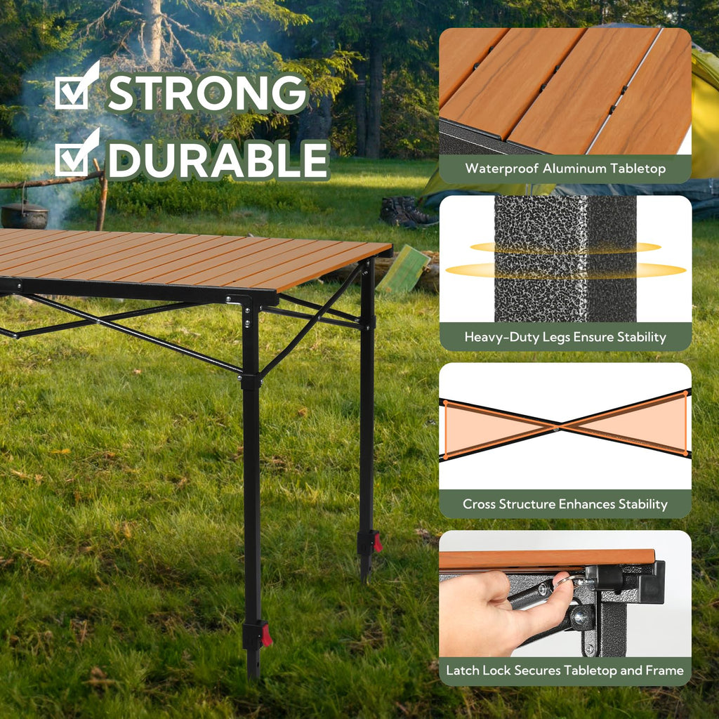 Portable Adjustable Height Camping Table F628205