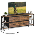 Brown Corner TV Stand with Drawer V2398
