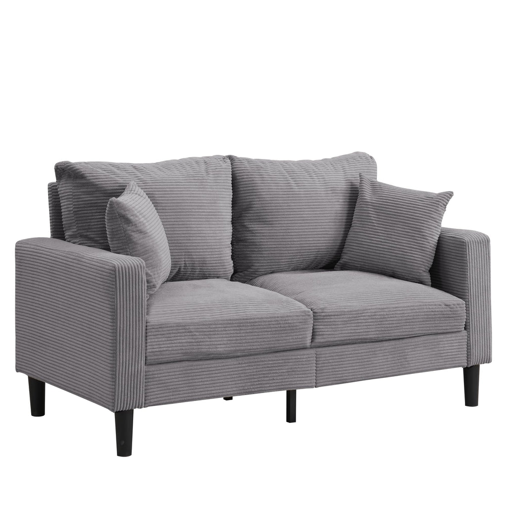 Light Gray Upholstered Loveseat Sofa Z667257