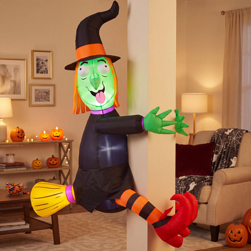 4FT Inflatable Witch with LED Lights L574861