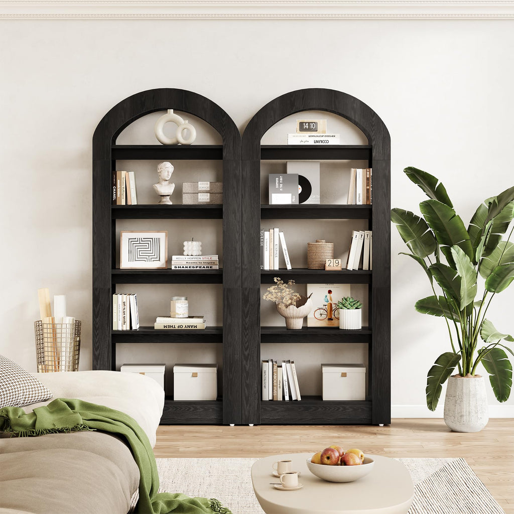 5-Tier Arch-Shaped Wooden Bookshelf M8099