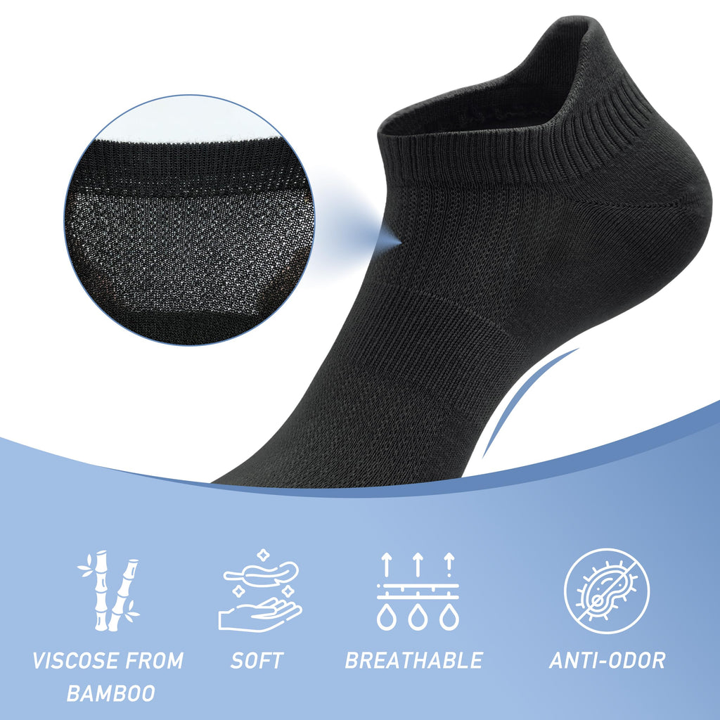 Viscose Bamboo Low Cut No Show Socks 5 Pairs V878761