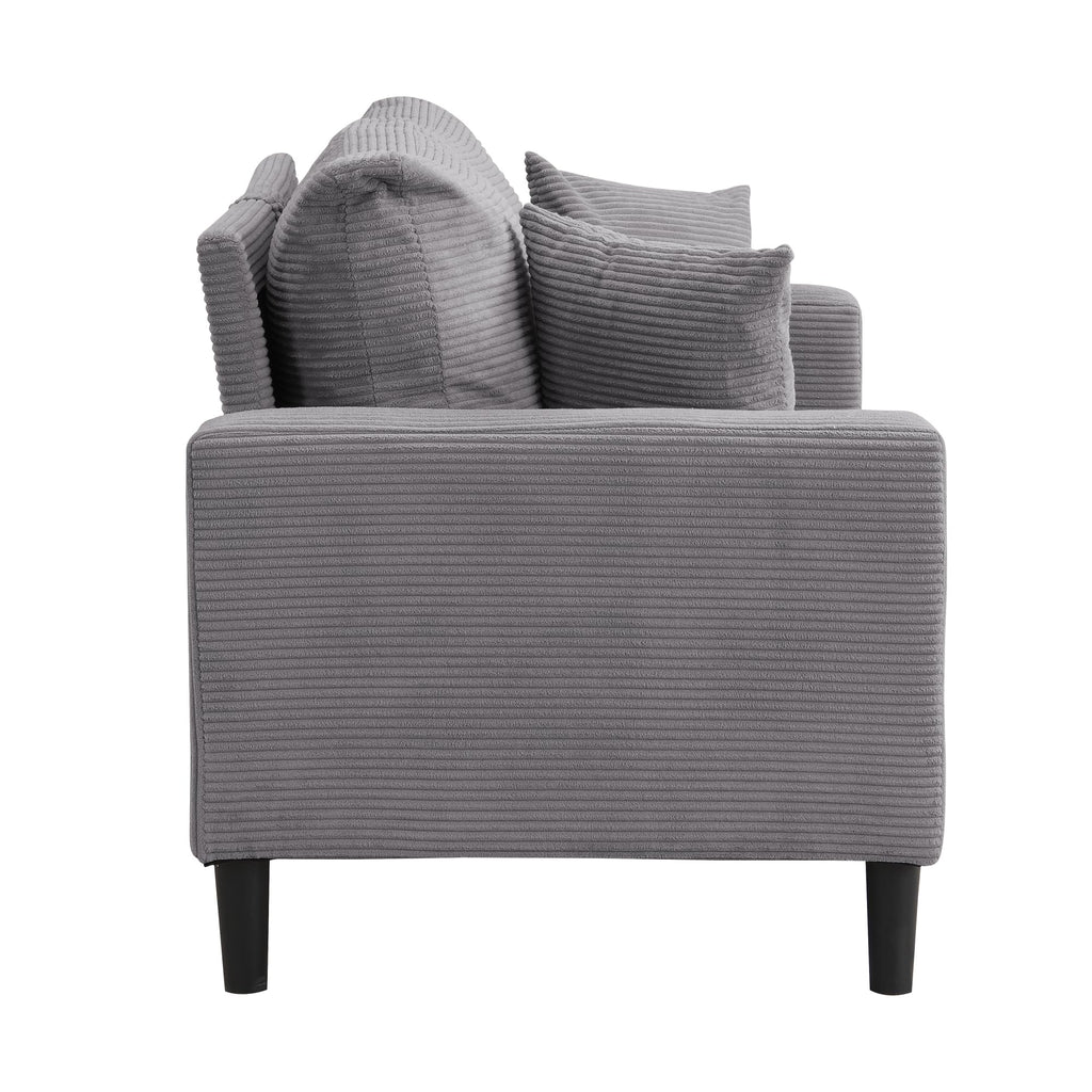 Light Gray Upholstered Loveseat Sofa Z667257