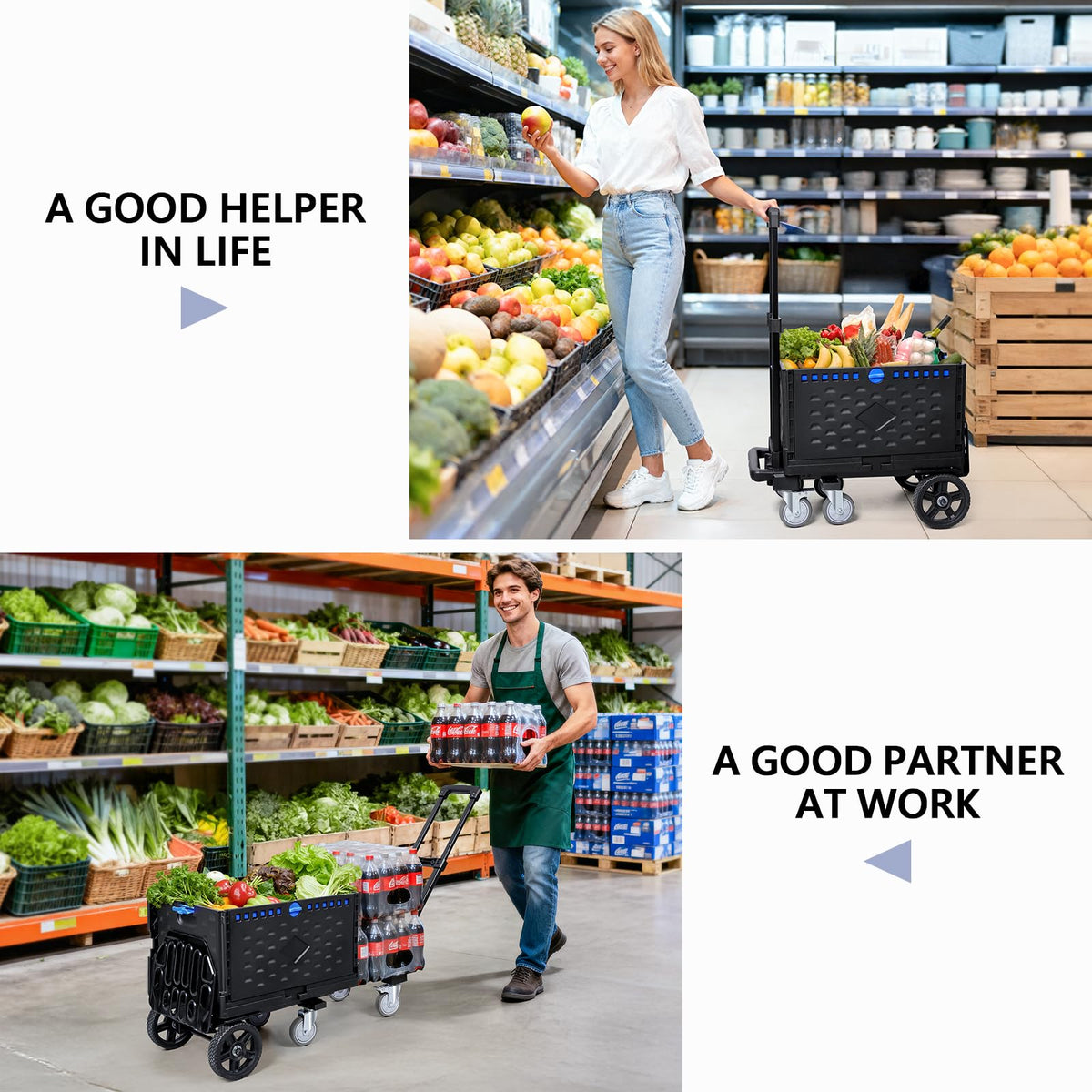 4-in-1 Convertible Dolly Cart with Crate F19501
