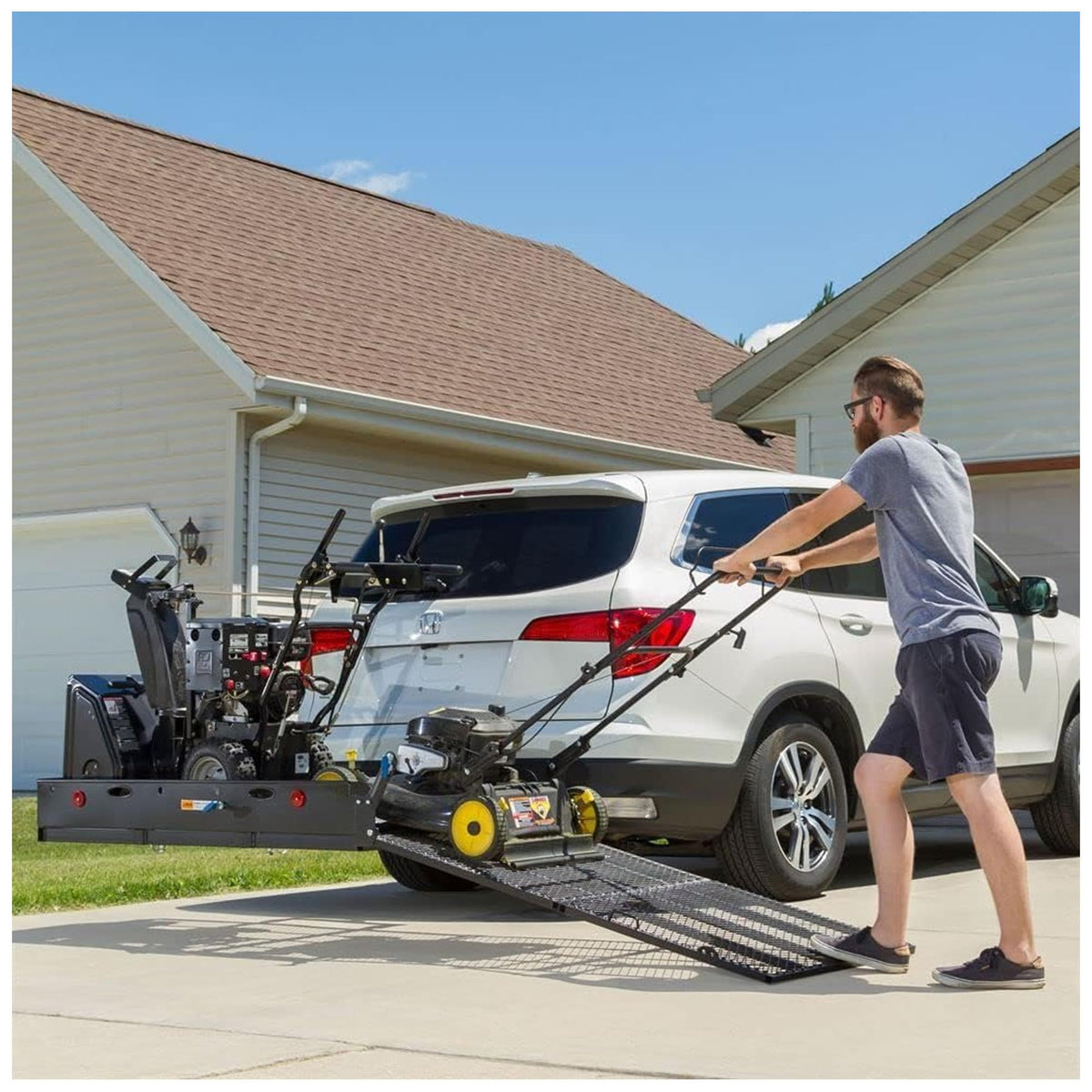 Folding Hitch Cargo Carrier with 60" Ramp K1364