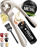 Garlic Press Set with Silicone Peeler & Brush T325