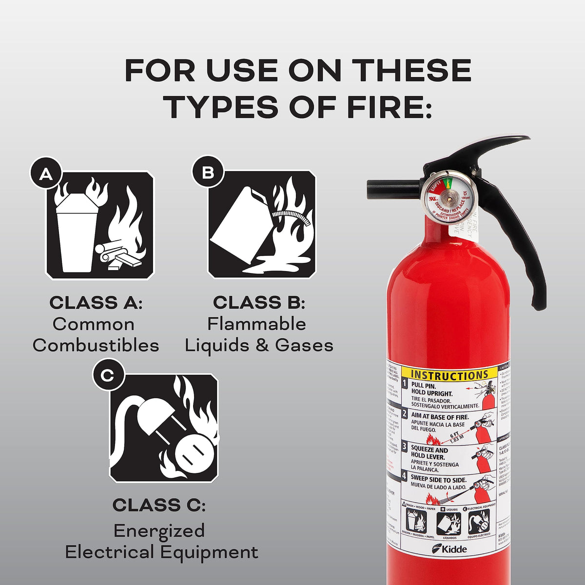 Kitchen + Home Fire Extinguisher Set G750