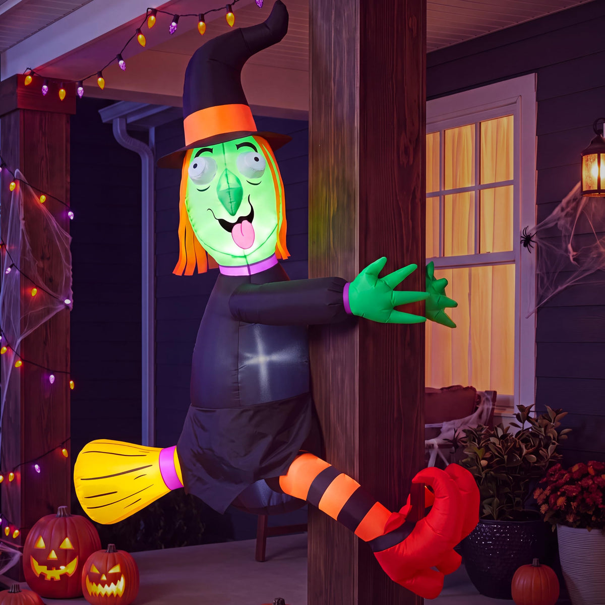 4FT Inflatable Witch with LED Lights L574861