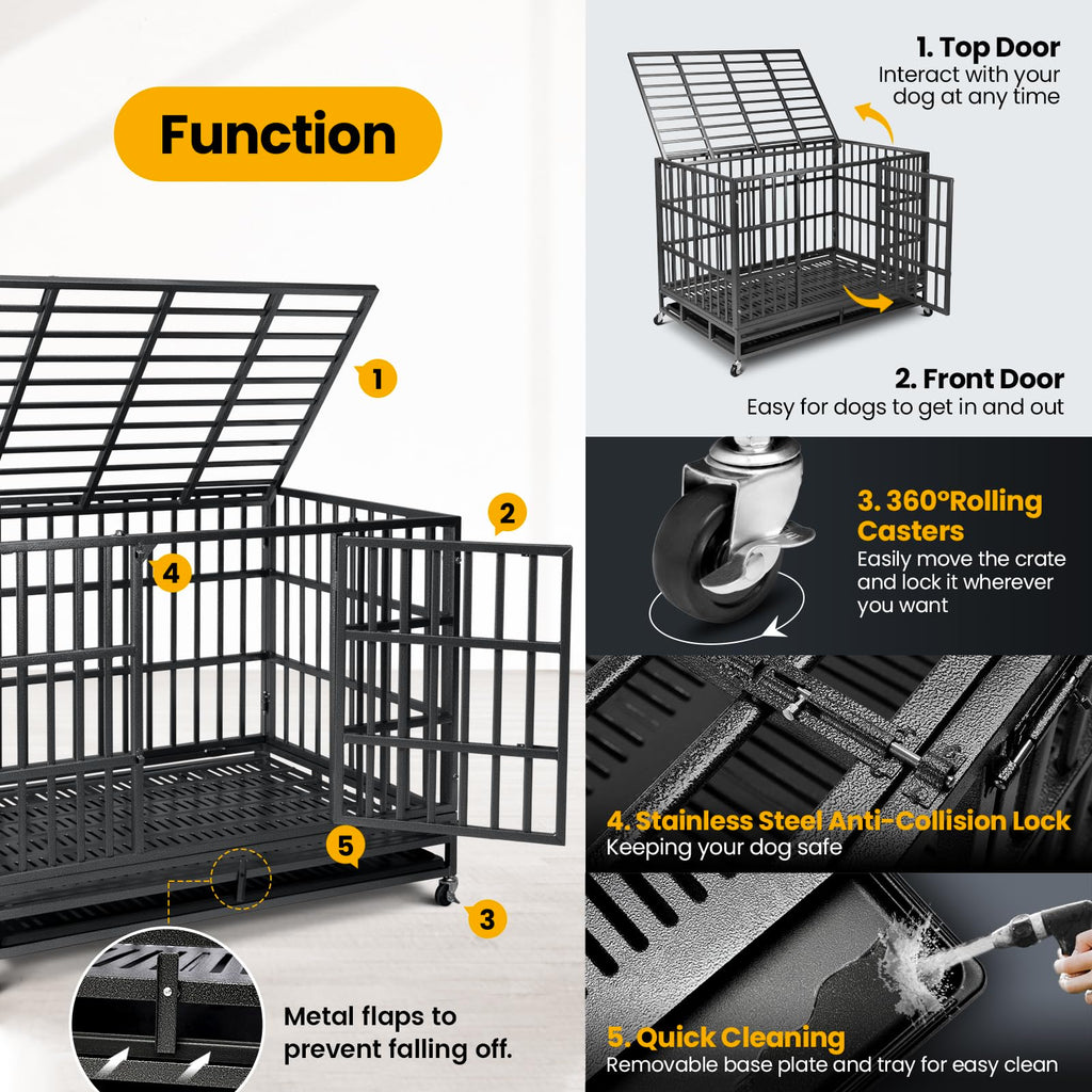48 Inch Heavy Duty Dog Crate O7689