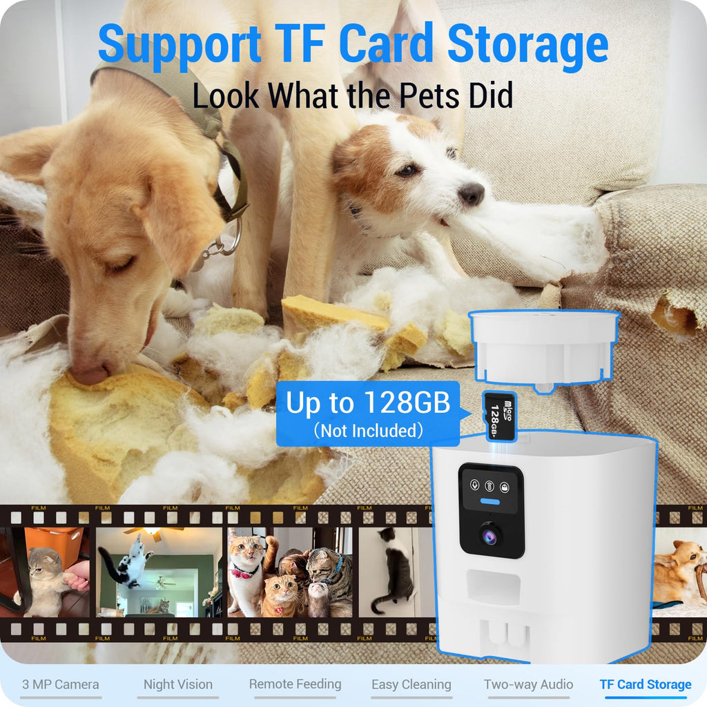 Automatic Cat Feeder with 2K Camera 5G WiFi 7L Z59417