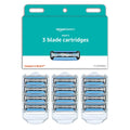 3-Blade Razor Refills with Dual Lubrication, 12 Cartridges O1639