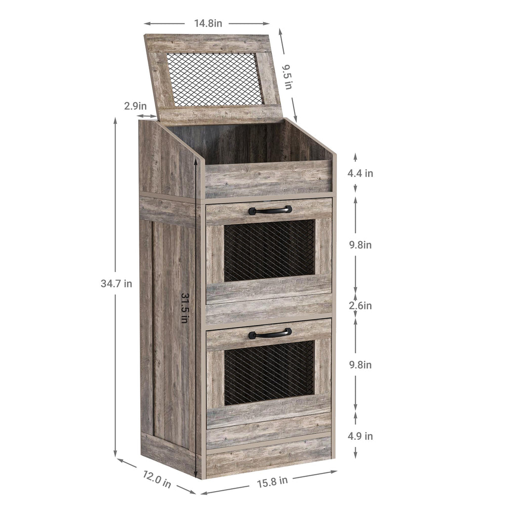 Potato Storage Bin with Lid H6023