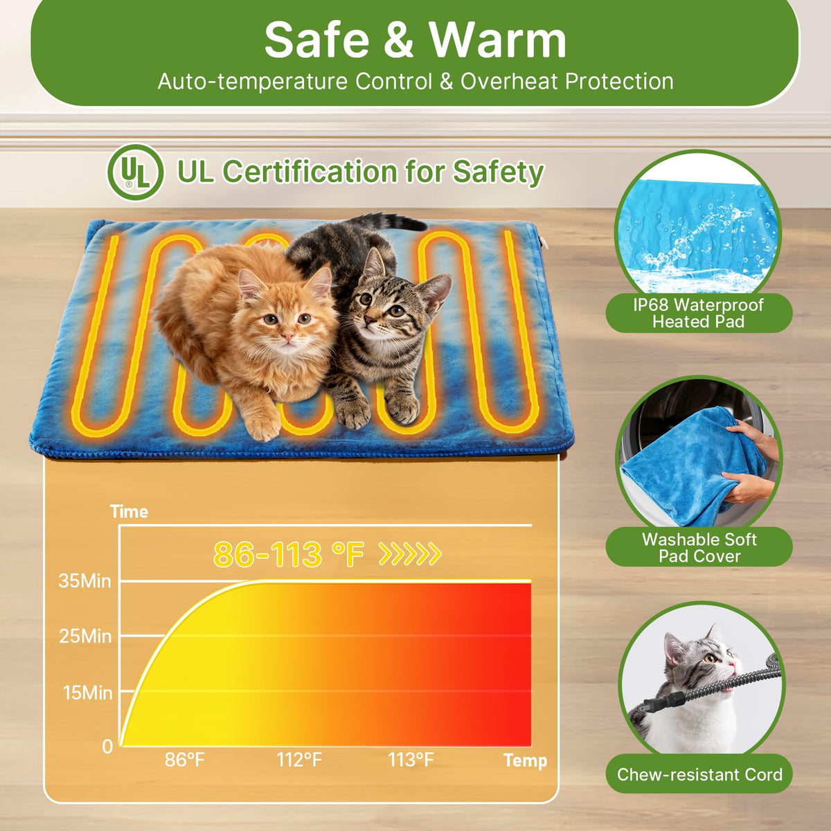 24" Heated Cat House with Escape Door B932