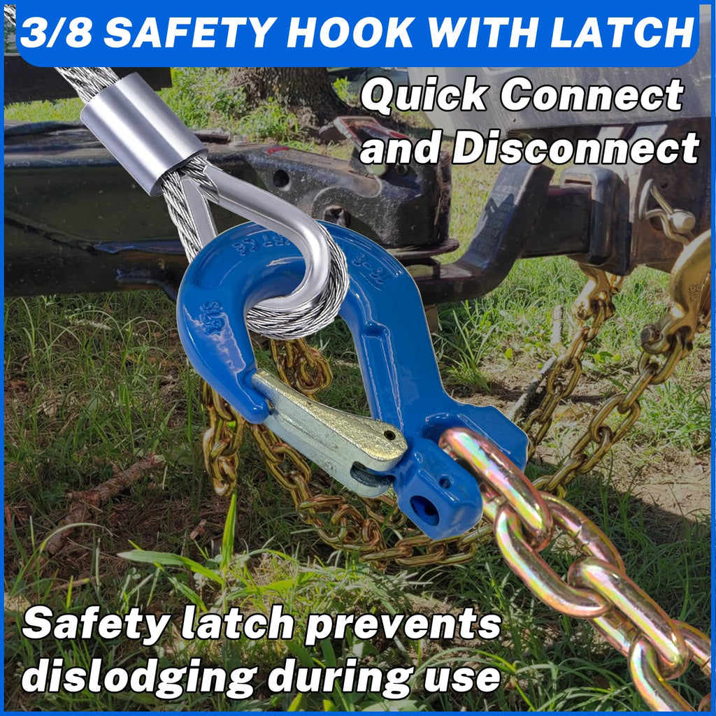 2 Pack 3/8" Heavy Duty Forged Clevis Slip Hook 6900Lbs P703