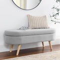 Oval Storage Bench with Rubber Wood Legs S773
