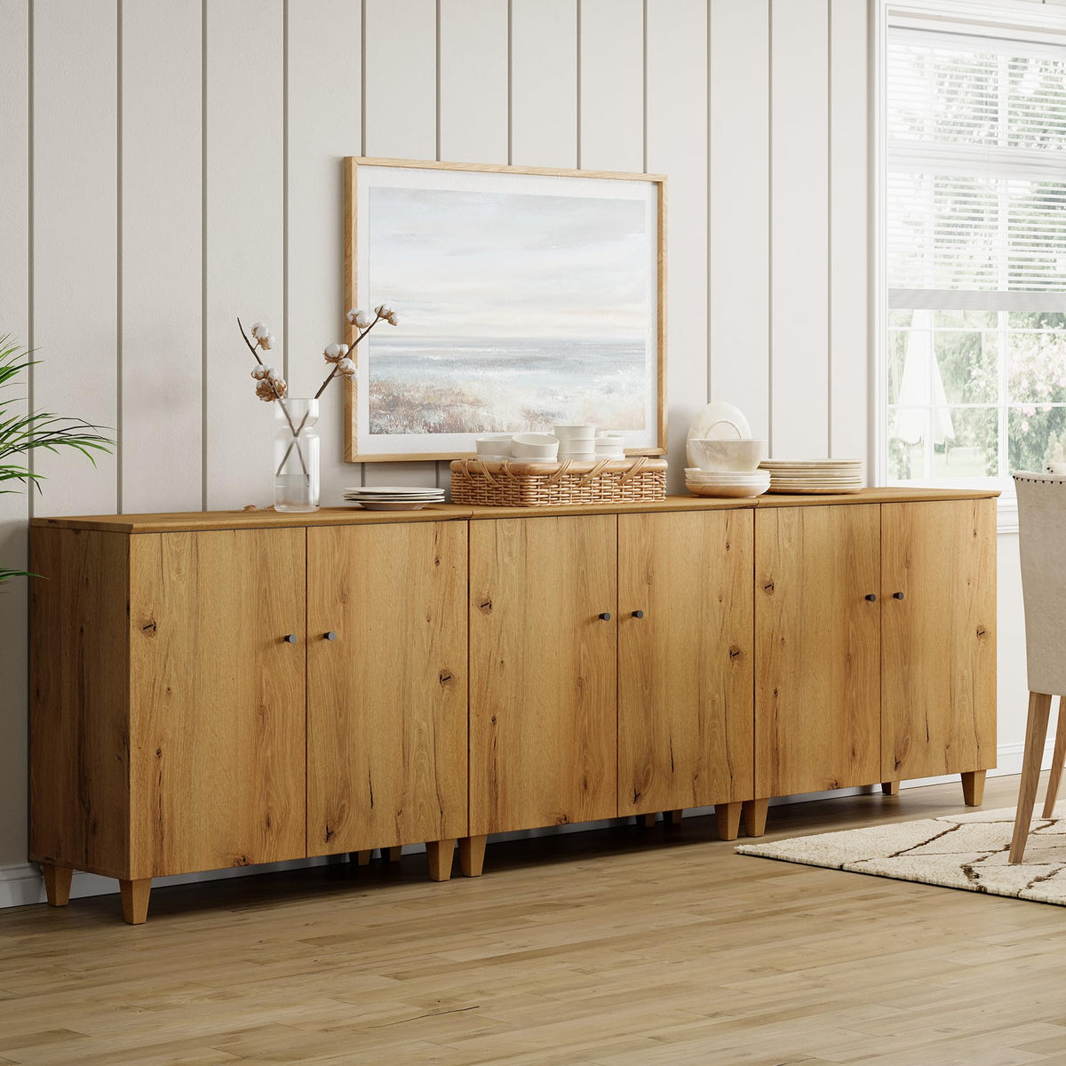Oak Brown Storage Cabinets X876791