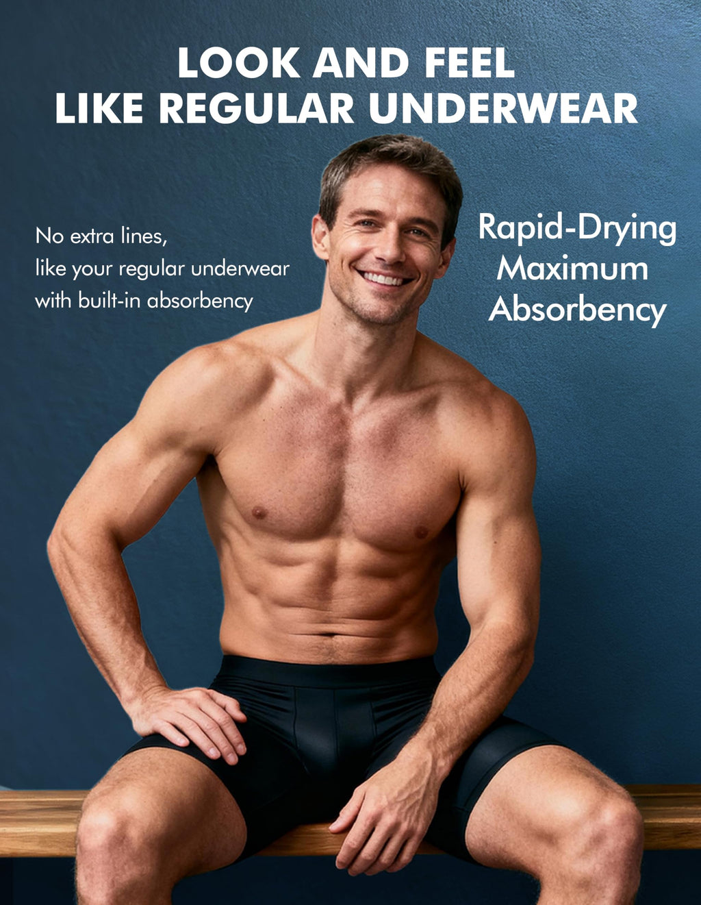 Washable Leak Proof Incontinence Underwear 5 Pack XXL Q949