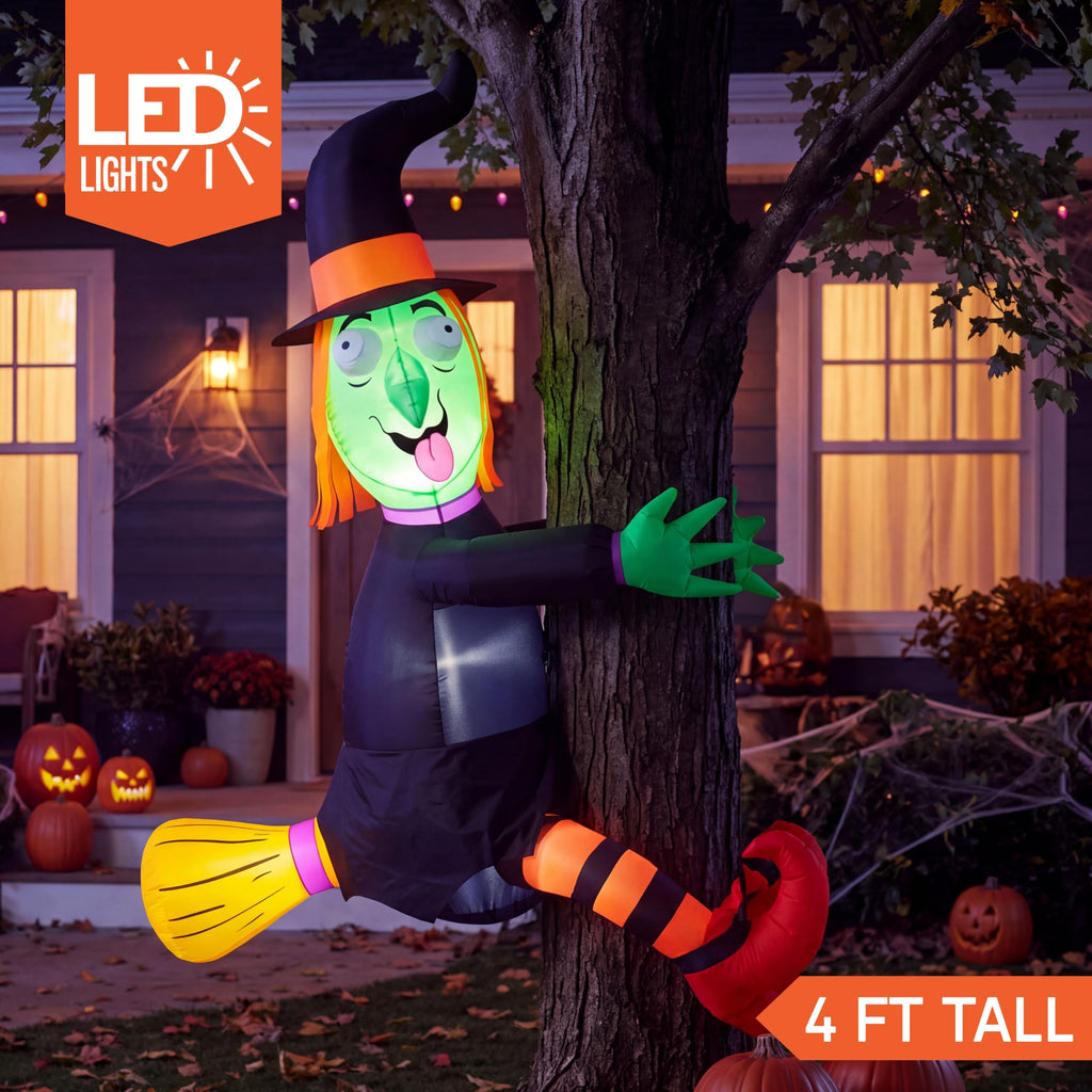 4FT Inflatable Witch with LED Lights L574861