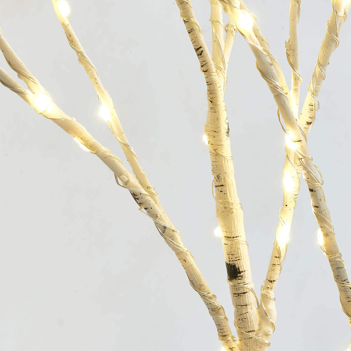 Lighted White Birch Twig Branches 30IN 150 LED with Timer and Dimmer W275294