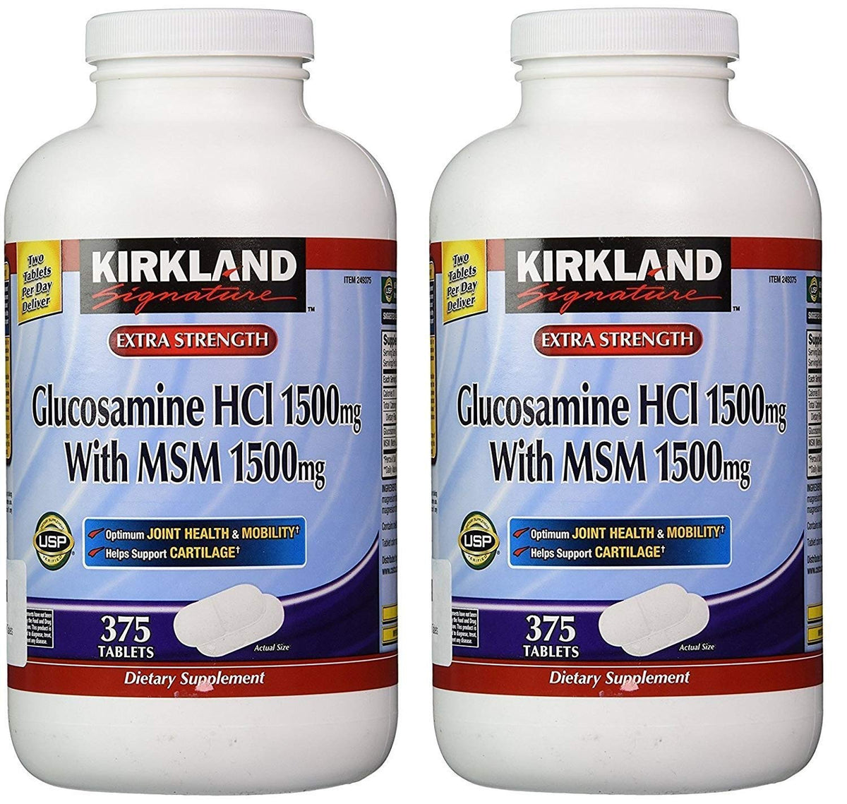 Glucosamine HCI with MSM 375 Count Pack of 2 F7137