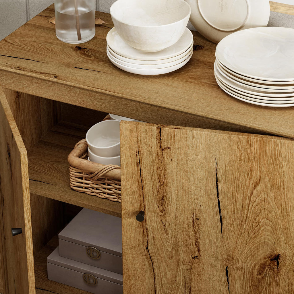 Oak Brown Storage Cabinets X876791