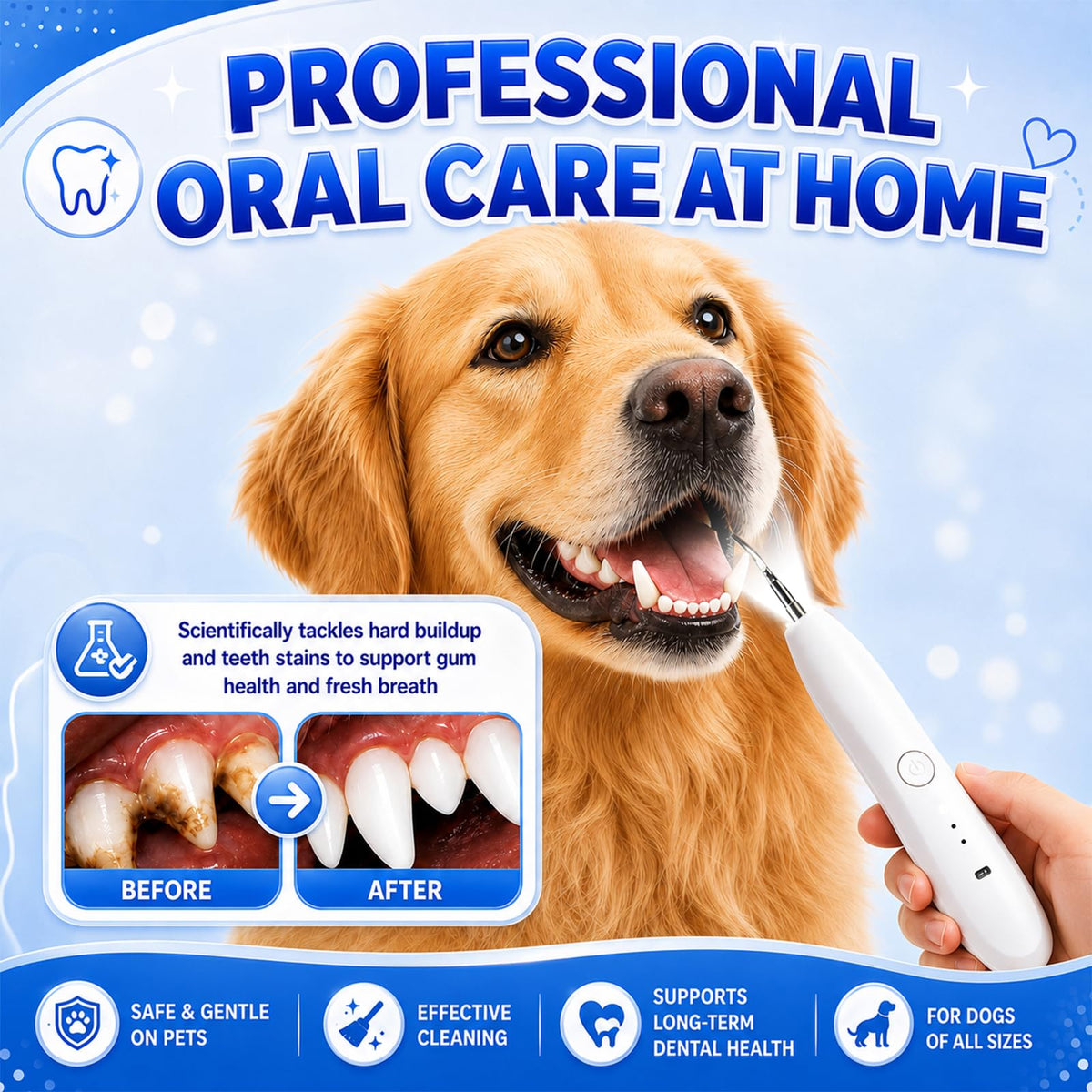 Dog Tartar Ultrasonic Teeth Cleaning Kit K733