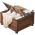 Brown Walnut Coffee Table with Hidden Storage G1002