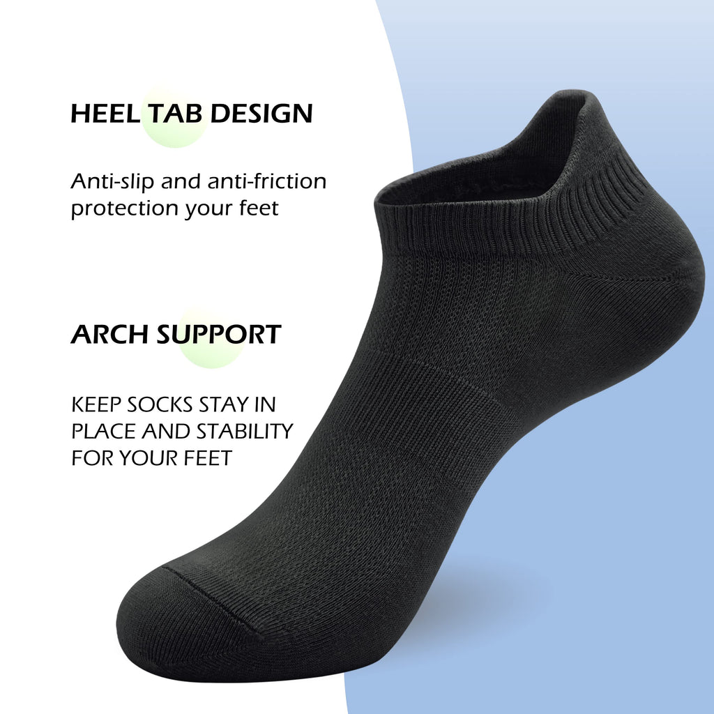 Viscose Bamboo Low Cut No Show Socks 5 Pairs V878761