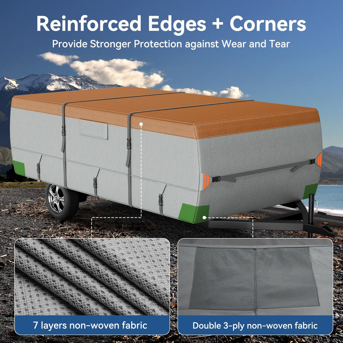 Waterproof Pop Up Camper Tent Trailer Cover 10'-12' I5840