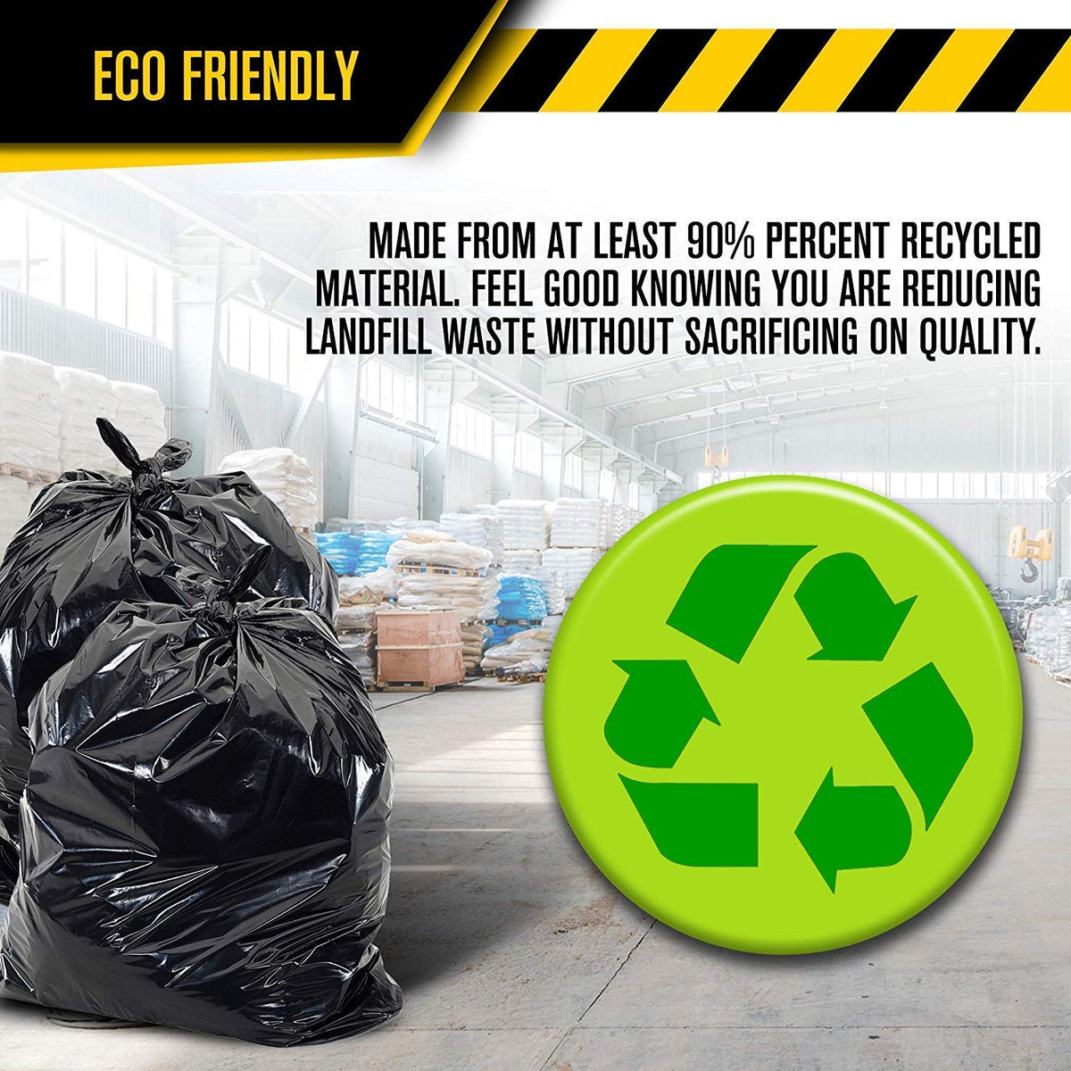 40-45 Gallon Black Heavy Duty Trash Bags I606