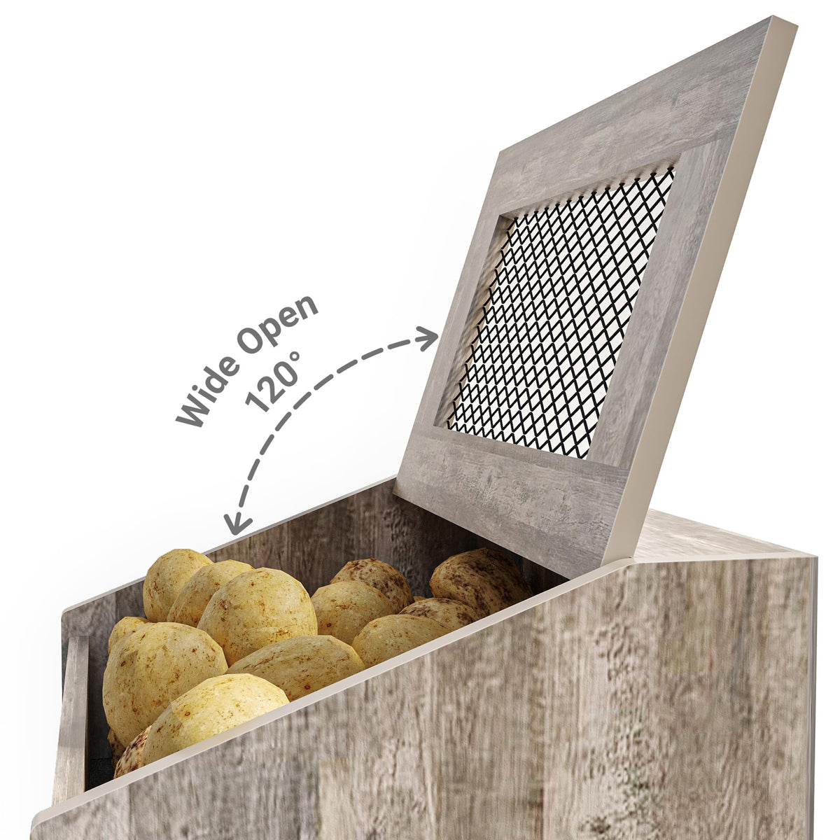 Potato Storage Bin with Lid H6023