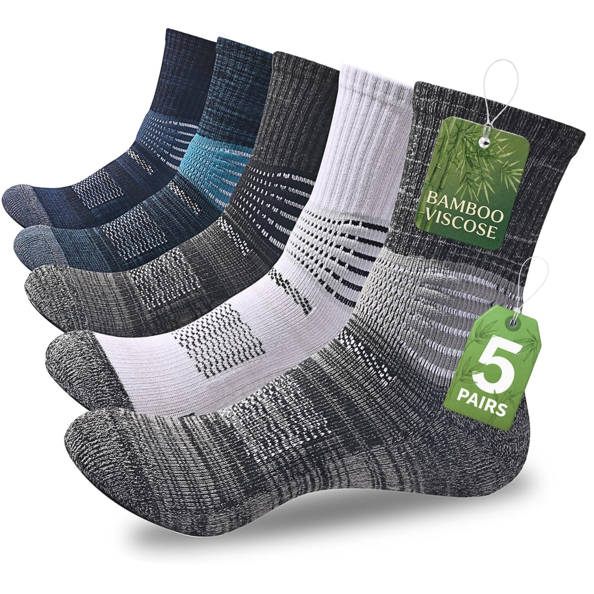 Compression Ankle Support Crew Socks 3 Pairs V748
