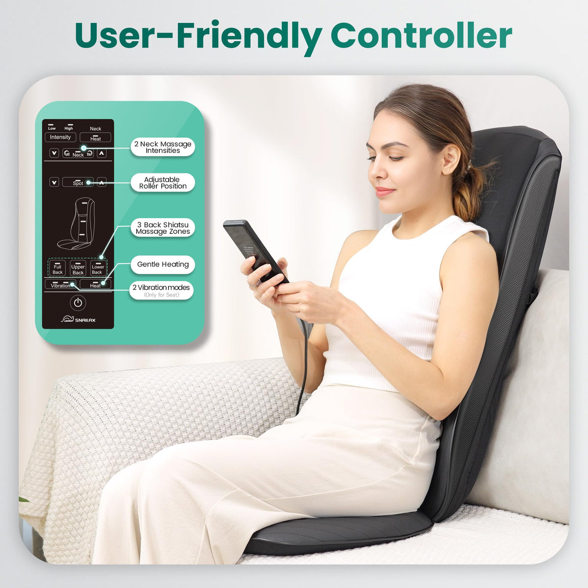 Shiatsu Neck Back Massager with Heat S26680