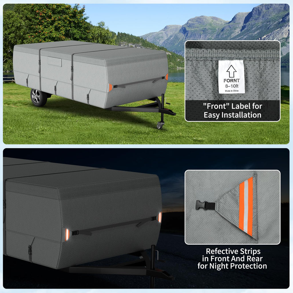 Waterproof Pop Up Camper Tent Trailer Cover 10'-12' I5840