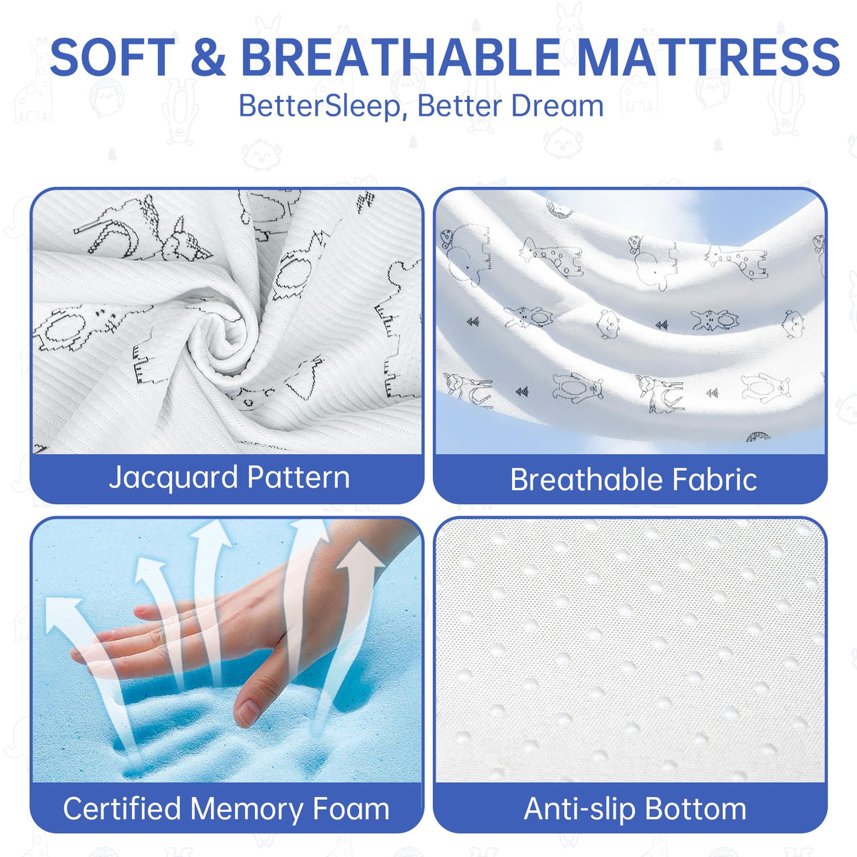 Pack and Play Mattress 38"x26" Firm Support Foam E72932