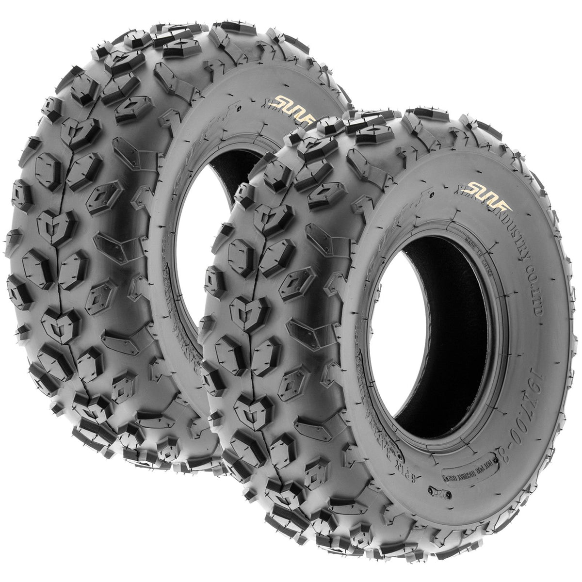 19x7-8 Knobby ATV & Go Kart Tires, Tubeless Pair of 2 R39071