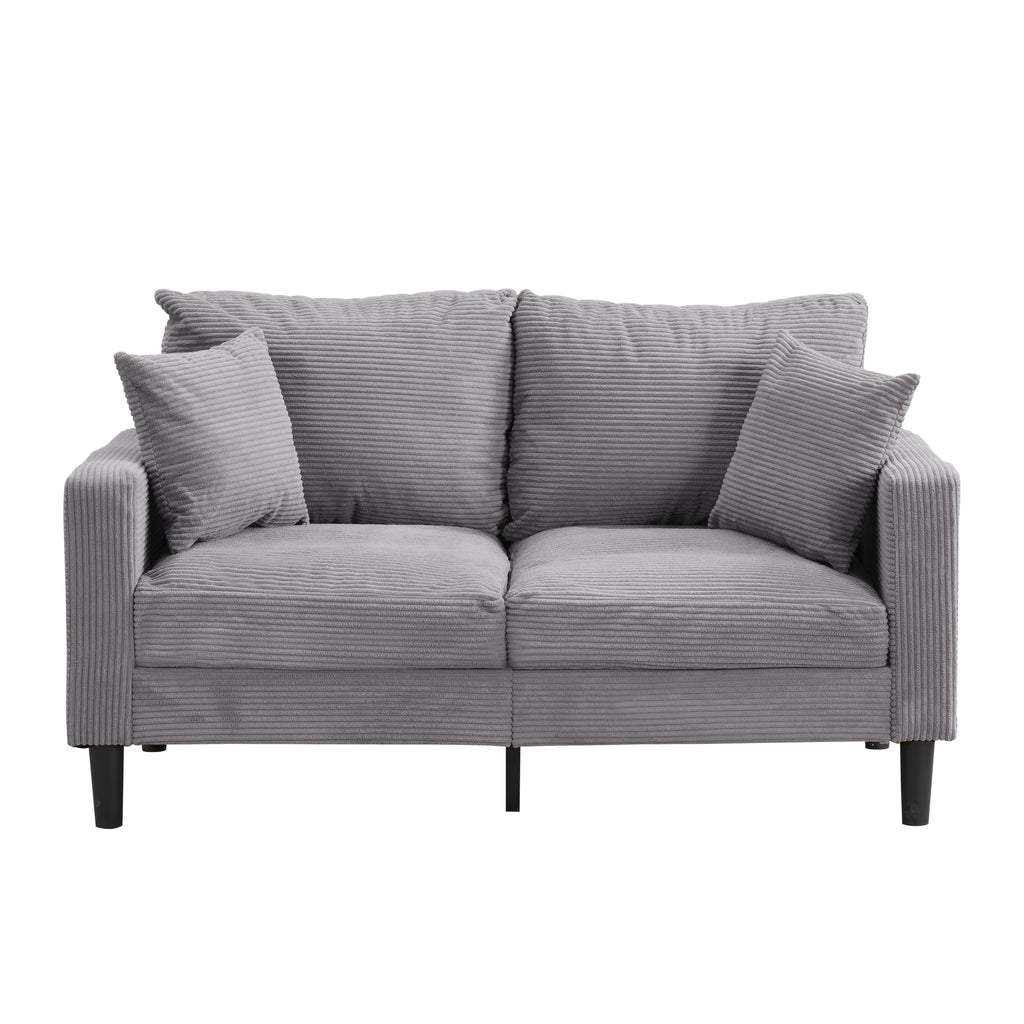 Light Gray Upholstered Loveseat Sofa Z667257