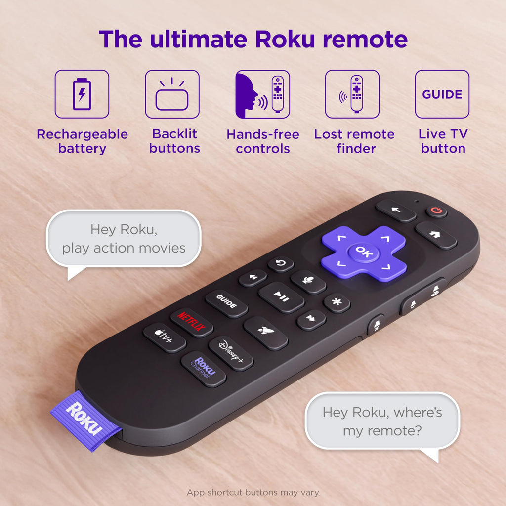 Rechargeable TV Remote Control with Voice Controls C444