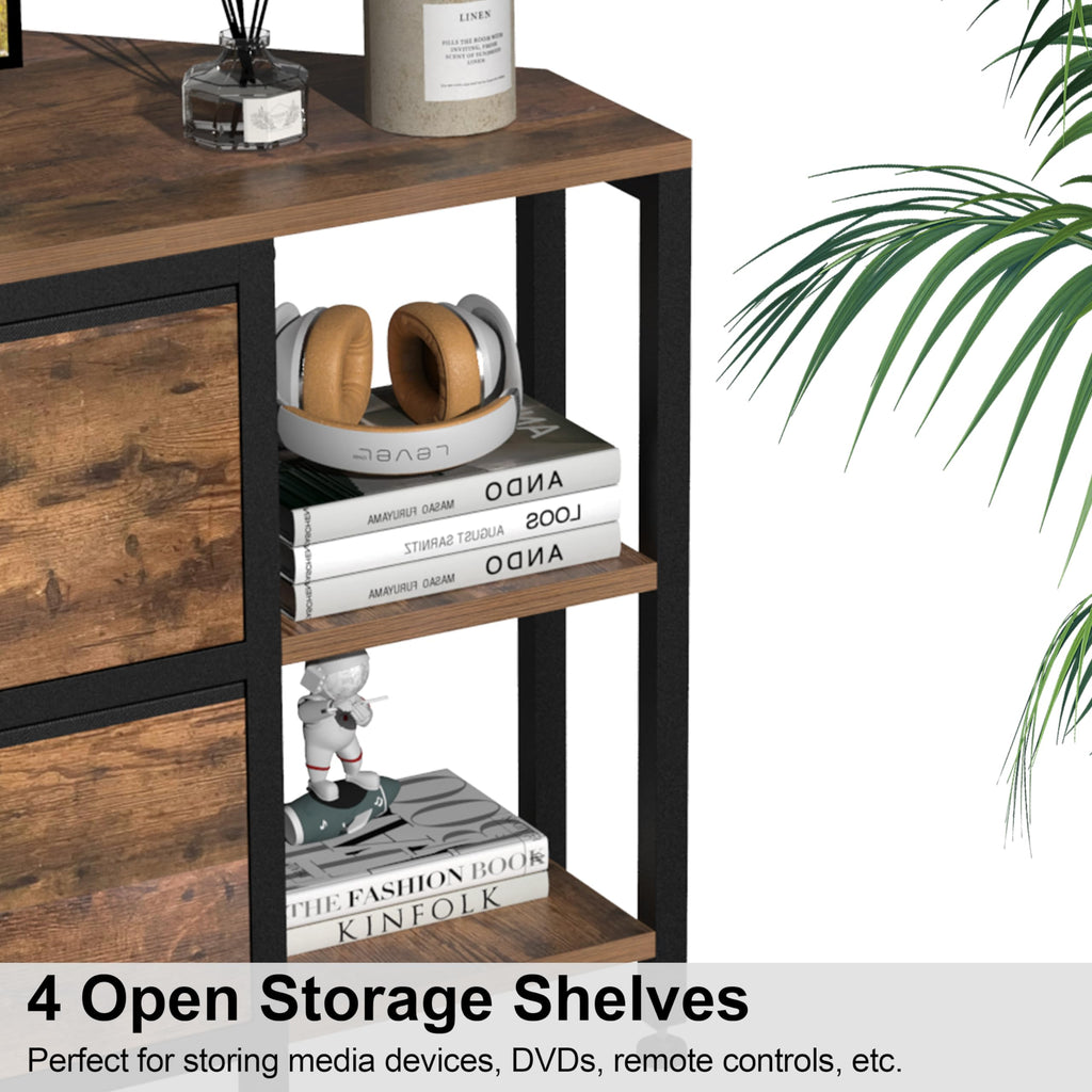 Brown Corner TV Stand with Drawer V2398
